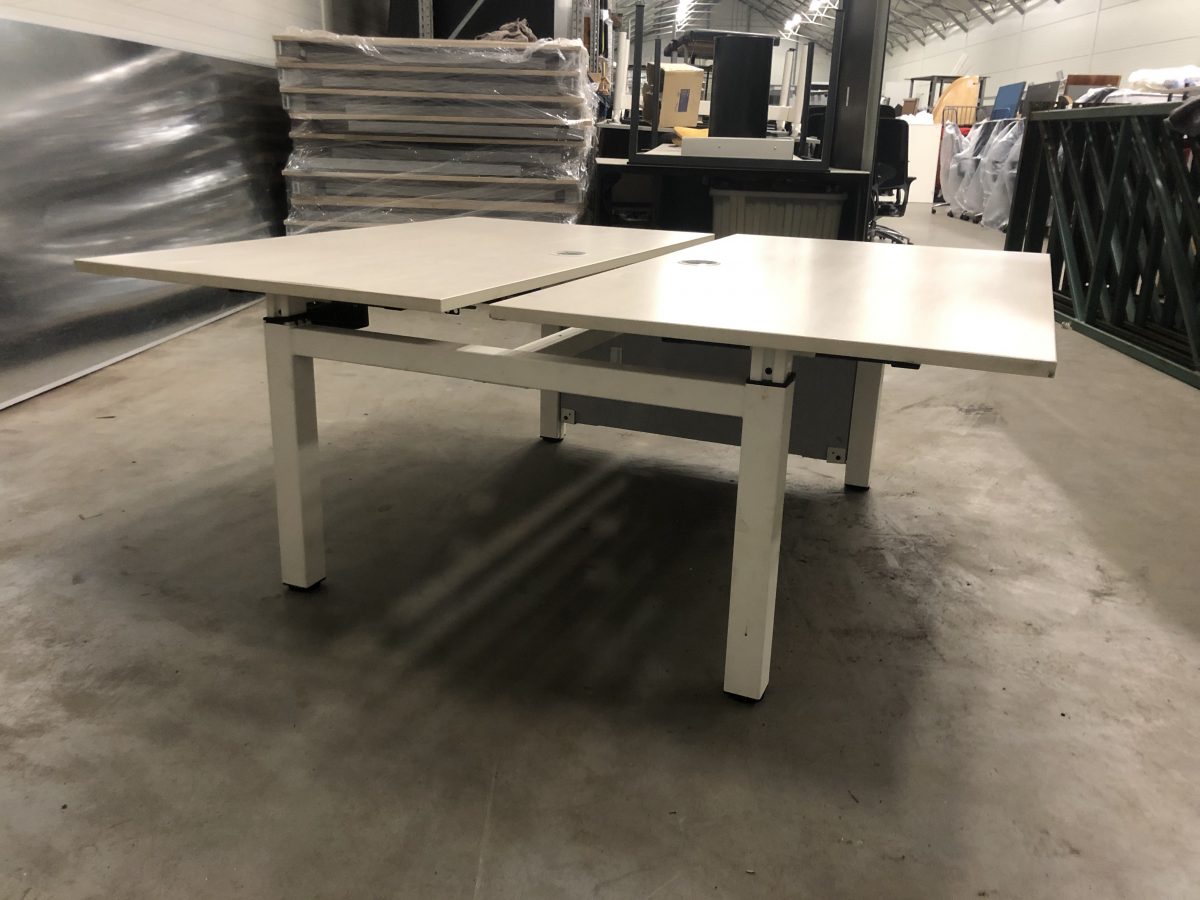 Adjustable duo-desk with crank  - 140x80 cm, ST2309 - Image 3