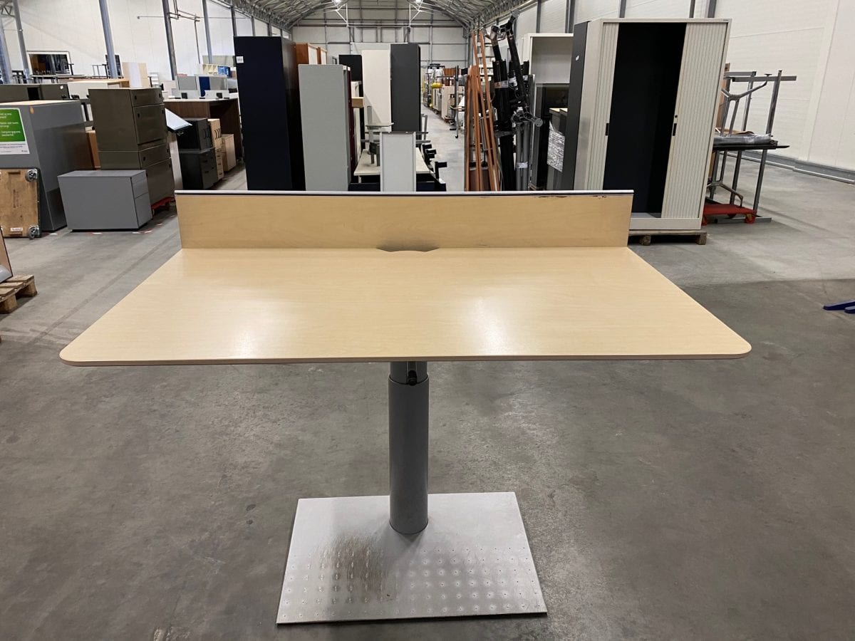 Adjustable sit-stand desk with crank - 150x90xH70-107cm ...