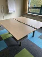 GispenTM Adjustable duo-desk with crank - 180x80xH60-83 cm, ST4335 - Image 4