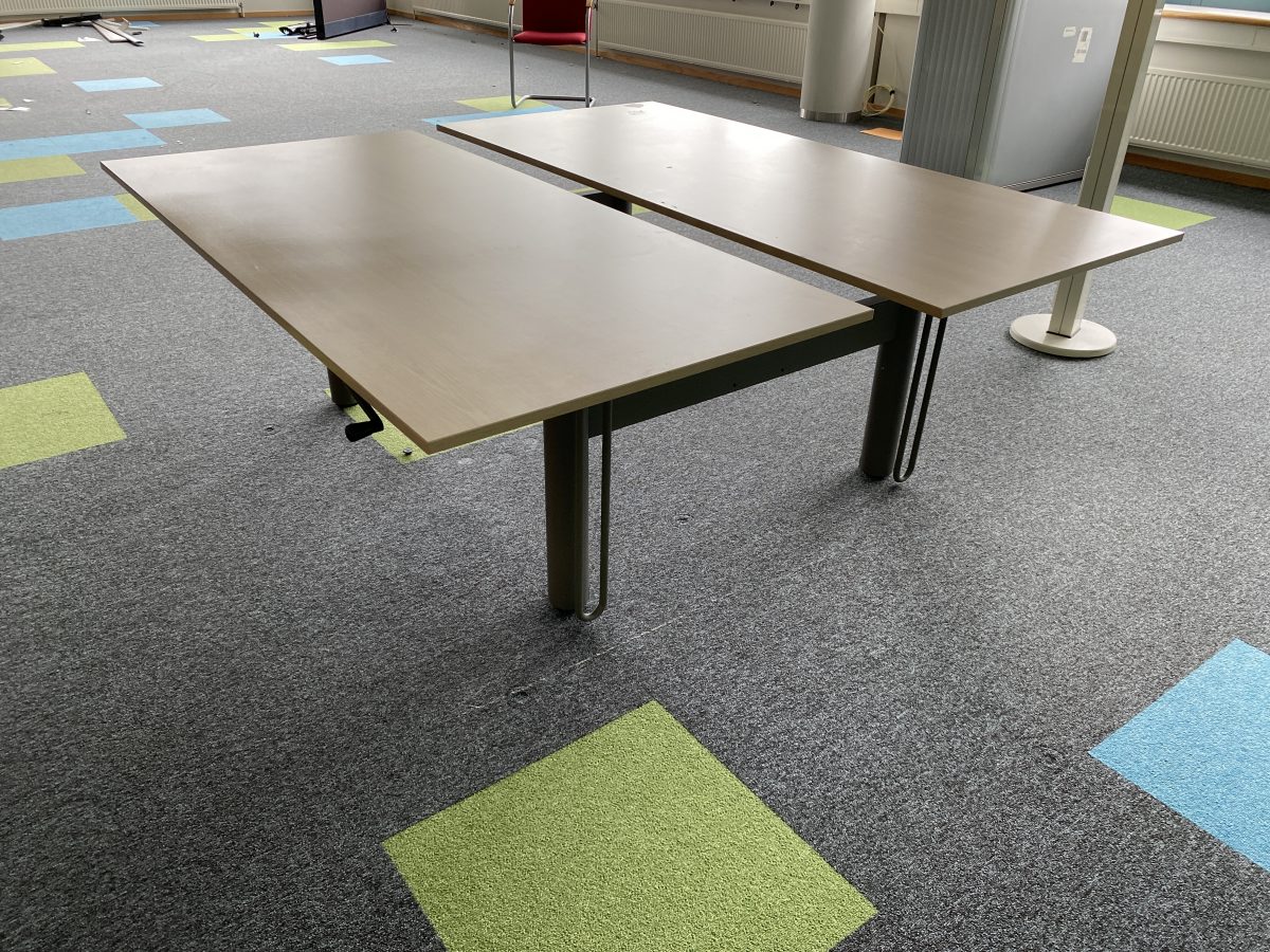 GispenTM Adjustable duo-desk with crank - 170x80xH62-86 cm, ST4364 - Image 4