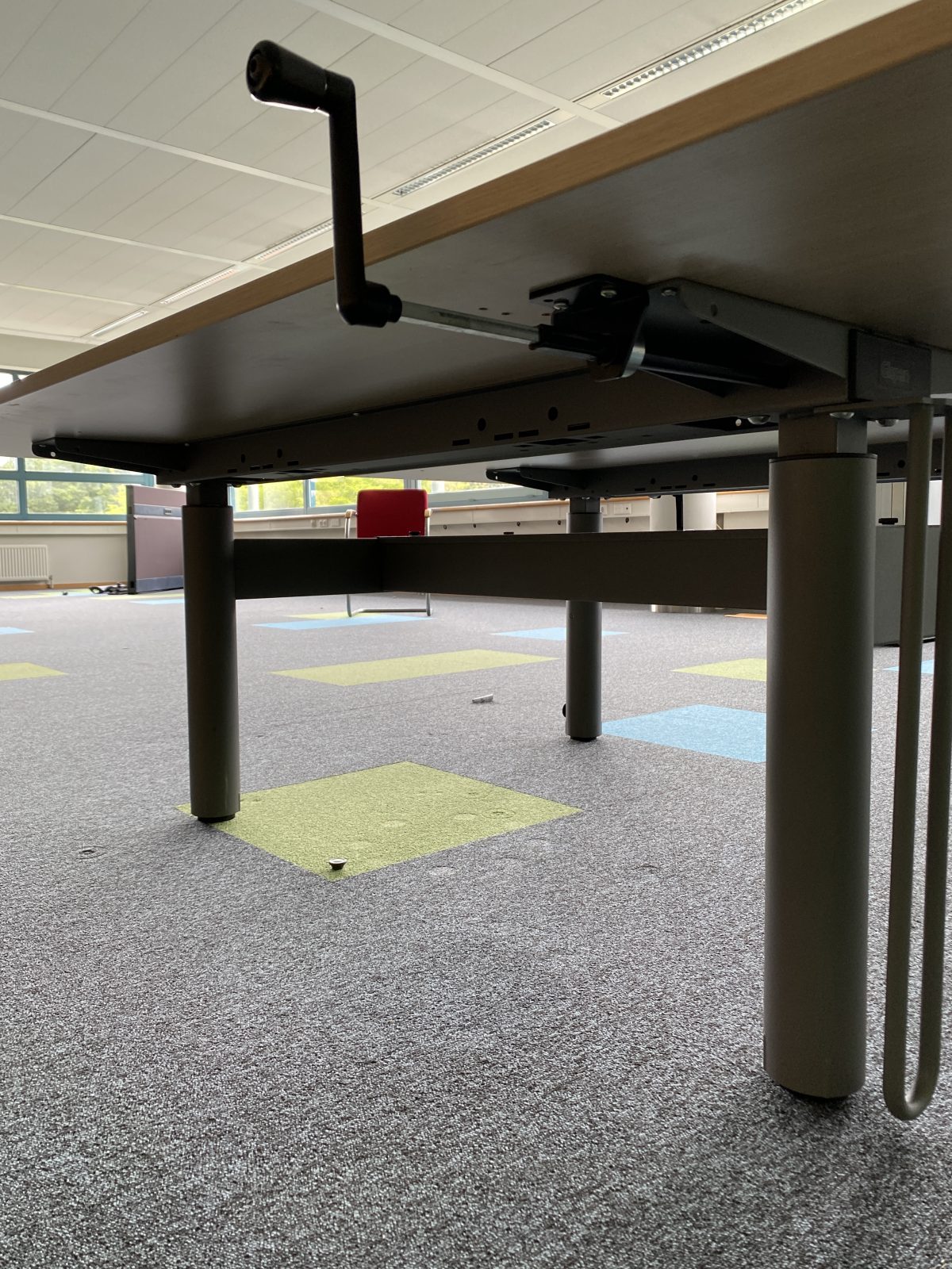 GispenTM Adjustable duo-desk with crank - 170x80xH62-86 cm, ST4364 - Image 10