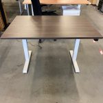 SET – NEW Actiforce Steelforce 300 – Electric sit-stand desk frame with 2 engines, short foot + NEW brown desk top, ST6234