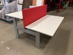 Drentea - Adjustable duo-desk with crank + Voortman acoustic divider - 160x80xH63-86 cm, ST6565