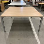 Adjustable conference table with button - 160x160xH62-84 cm, ST6695