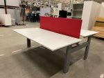 Drentea - Adjustable duo-desk with crank + Voortman acoustic divider - 180x80xH63-86 cm, ST6566 - Image 6