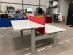 Drentea - Adjustable duo-desk with crank + Voortman acoustic divider - 180x80xH63-86 cm, ST6566 - Image 8