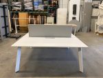 Duo-desk with divider and cable management - 180x165xH74 cm, ST8308
