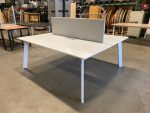 Duo-desk with divider and cable management - 180x165xH74 cm, ST8308 - Image 7