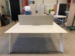 Duo-desk with divider and cable management - 180x165xH74 cm, ST8308 - Image 3