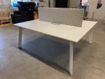 Duo-desk with divider and cable management - 180x165xH74 cm, ST8308 - Image 5