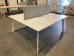 Duo-desk with divider and cable management - 180x165xH74 cm, ST8308 - Image 6
