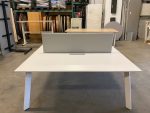 Duo-desk with divider and cable management - 180x165xH74 cm, ST8308 - Image 2