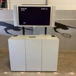 Cabinet with Sony TV SS-SP40FW and power socket - 130x51xH97 cm, ST9963