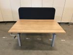 Schaffenburg - Adjustable duo-desk with crank and acoustic divider - 120x80xH62-86 cm, ST0523