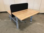 Schaffenburg - Adjustable duo-desk with crank and acoustic divider - 120x80xH62-86 cm, ST0523 - Image 6