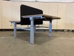 Schaffenburg - Adjustable duo-desk with crank and acoustic divider - 120x80xH62-86 cm, ST0523 - Image 11