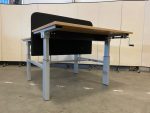 Schaffenburg - Adjustable duo-desk with crank and acoustic divider - 120x80xH62-86 cm, ST0523 - Image 10
