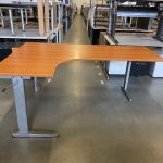 Aspa - Adjustable corner desk left with crank – 200x140/80xH62-86 cm, ST0423