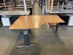 Schärf - Adjustable corner desk left with crank -160x120/80xH65-87cm, ST0287