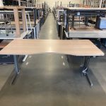 Adjustable desk with crank and cable management - 180x90/80xH62-91 cm, ST01000