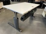 Vepa - Adjustable desk with crank and cable management - 140x80xH62-85 cm, ST01254 - Image 5