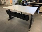 Vepa - Adjustable desk with crank and cable management - 140x80xH62-85 cm, ST01254 - Image 7