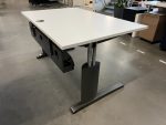 Vepa - Adjustable desk with crank and cable management - 140x80xH62-85 cm, ST01254 - Image 8