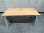Drentea - Adjustable desk with crank and cable management - 140x80xH63-87 cm, ST01322