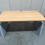 Drentea - Adjustable desk with crank and cable management - 140x80xH63-87 cm, ST01322