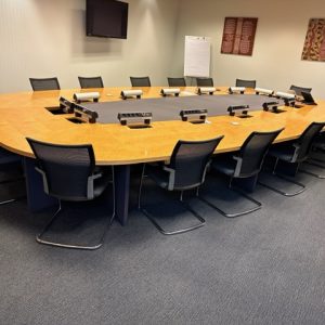 Conference table with cable management and power socket ( without chairs ) – 600x335xH75 cm, ST01954