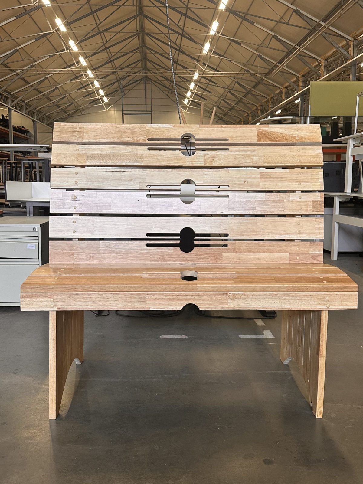 NEW - Wooden bench – 122x40xH55 cm, ST02239 - Image 3