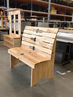 NEW - Wooden bench – 122x40xH55 cm, ST02239 - Image 6