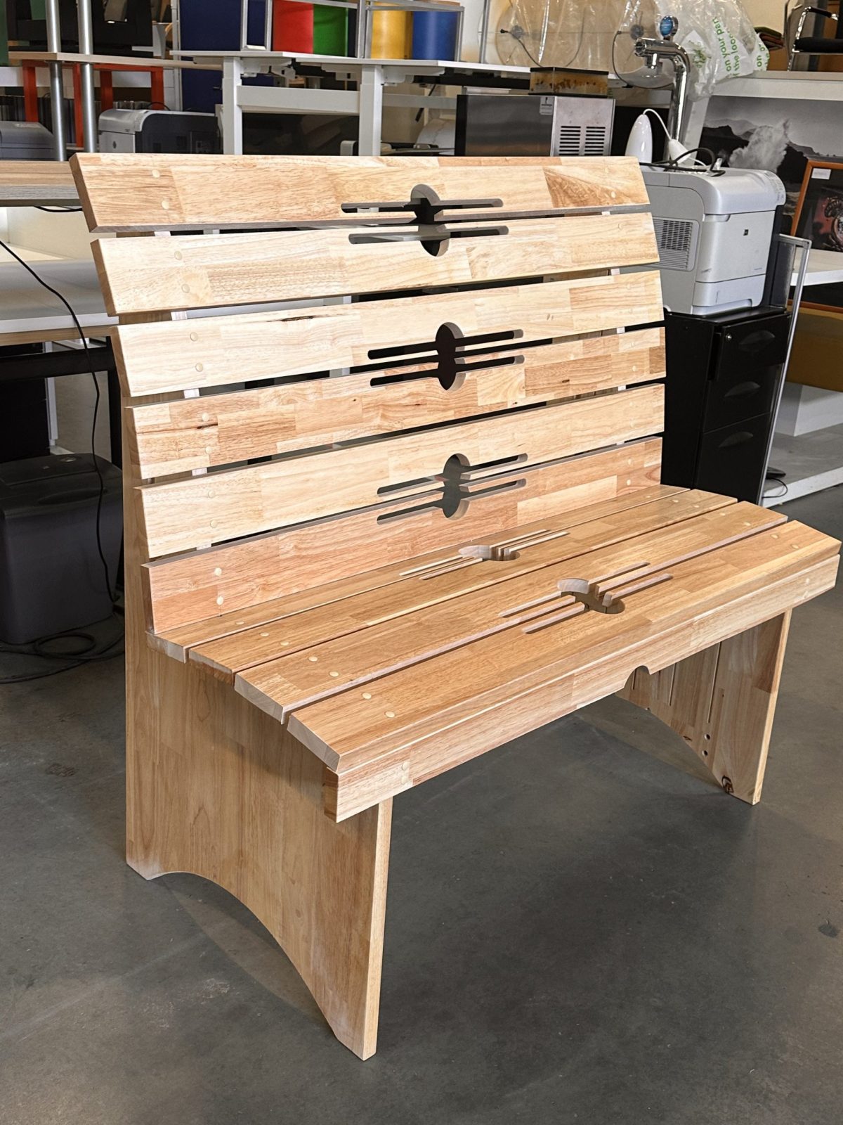 NEW - Wooden bench – 122x40xH55 cm, ST02239 - Image 4