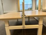 Adjustable duo-desk with crank, cable management and divider – 180x90xH62-90 cm, ST02207 - Image 7