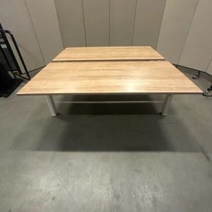 Adjustable duo-desk with screw and cable management – 160x80xH64-84 cm, ST02626
