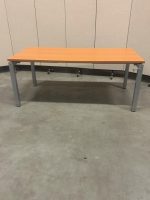 Adjustable desk with crank and cable management – 160x80xH64-84 cm, ST02830 - Image 2