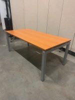 Adjustable desk with crank and cable management – 160x80xH64-84 cm, ST02830 - Image 3