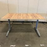 Scharf – Adjustable desk refurbished with screw and cable management ( the top is NEW ) – 140x80xH64-84 cm, ST03222