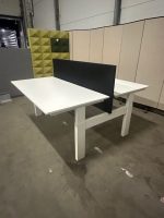 Adjustable duo-desk with screw and cable management – 160x80xH64-84 cm, ST03241 - Image 4