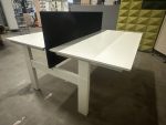 Adjustable duo-desk with screw and cable management – 160x80xH64-84 cm, ST03241 - Image 5