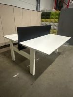 Adjustable duo-desk with screw and cable management – 160x80xH64-84 cm, ST03241 - Image 6