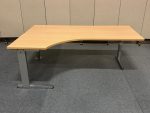 Adjustable corner desk left with crank – 180x80/120xH64-84 cm, ST03256