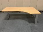 Adjustable corner desk right with crank – 180x80/120xH64-84 cm, ST03255