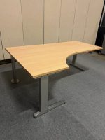 Adjustable corner desk left with crank – 180x80/120xH64-84 cm, ST03256 - Image 2