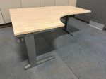 Adjustable corner desk left with crank – 160x80/120xH64-84 cm, ST03249 - Image 2