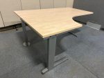 Adjustable corner desk left with crank – 160x80/120xH64-84 cm, ST03249 - Image 3