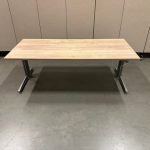 Aspa - Adjustable desk refurbished with crank and cable management ( the top is NEW ) - 180x80xH62-84 cm, ST03626