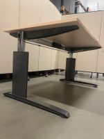 Vepa – Adjustable desk with crank and cable management – 120x80xH64-84 cm, ST03899 - Image 5