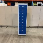 Laptop locker with 10 spaces and power socket – 47x50xH180 cm, ST04013