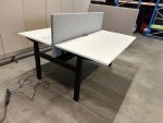 Adjustable electric sit-stand duo-desk with cable management and divider – 160x80xH72-120 cm, ST04014 - Image 4